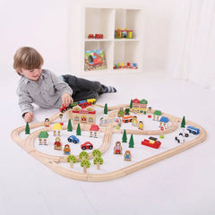 Town and Country Train Set-Bigjigs Rail,Calmer Classrooms,Christmas,Christmas 2025,Gifts For 3-5 Years Old,Gifts for 5-7 Years Old,Teenage & Adult Sensory Gifts,Train-Learning SPACE