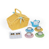 Toy Picnic Set in Yellow Basket-Bigjigs Toys,Kitchens & Shops & School,Play Food,Play Kitchen,Play Kitchen Accessories,SCOTEXCEL-Learning SPACE
