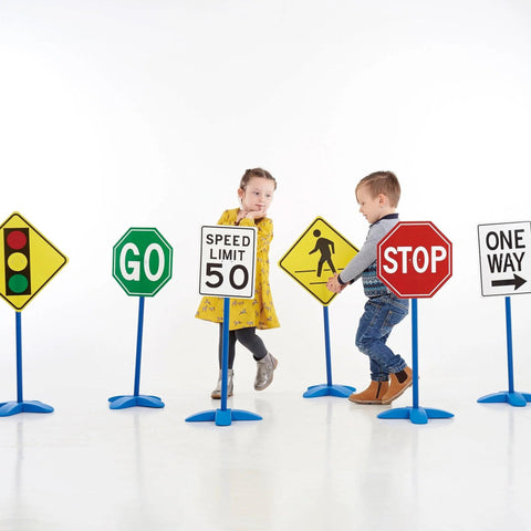 Traffic Signs - Pack Of 6-Active Games,Cars & Transport,EDX,Outdoor Toys & Games,Role Play-Learning SPACE