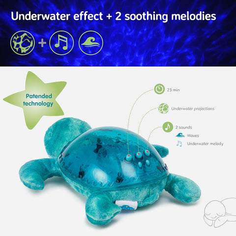 Tranquil Turtle® - Aqua Battery Operated-Comfort Toys,Games & Toys,Night Light,Plush,Sensory Light Up Toys,Sensory Projectors,Sleep Issues,Visual Sensory Toys-Learning SPACE