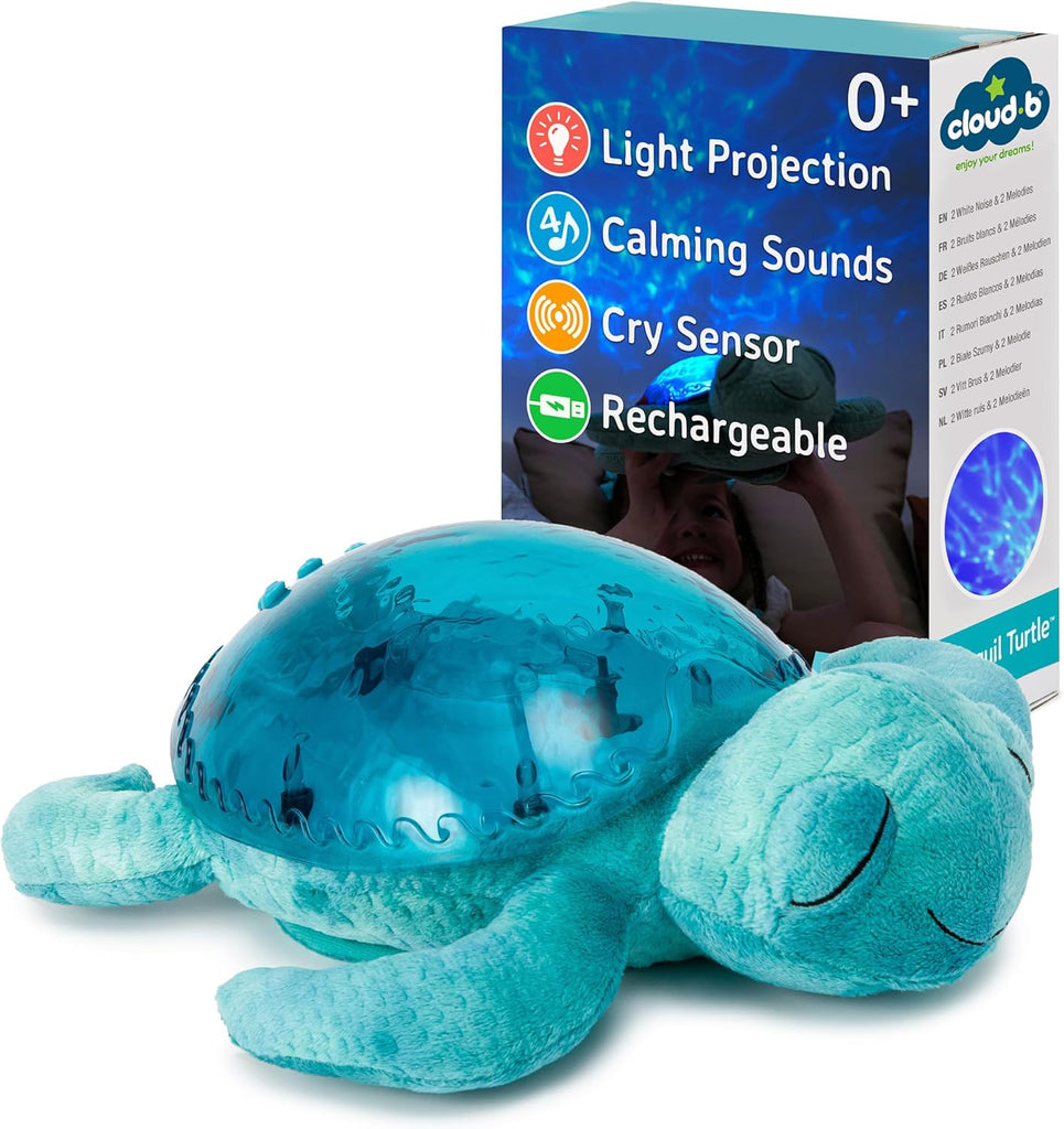 Tranquil Turtle® - Aqua (USB C Rechargeable)-Comfort Toys,Games & Toys,Night Light,Plush,Sensory Light Up Toys,Sensory Projectors,Sleep Issues,Visual Sensory Toys-Learning SPACE