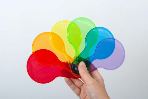 Translucent Colour Paddle Set - Pk6-Light Box Accessories,Stock,TickiT,Visual Sensory Toys-Learning SPACE