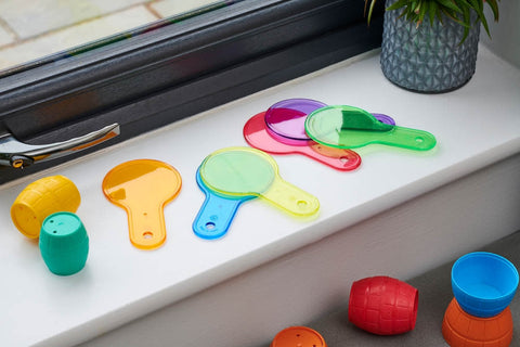 Translucent Colour Paddle Set - Pk6-Light Box Accessories,Stock,TickiT,Visual Sensory Toys-Learning SPACE