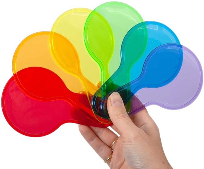 Translucent Colour Paddle Set - Pk6-Light Box Accessories,Stock,TickiT,Visual Sensory Toys-Learning SPACE