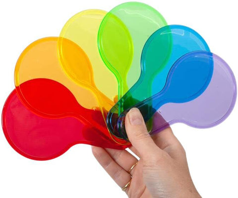 Translucent Colour Paddle Set - Pk6-Light Box Accessories,Stock,TickiT,Visual Sensory Toys-Learning SPACE