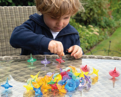 Translucent Colour Spinners – Pack Of 36-Games & Toys,Light Box Accessories,SCOTEXCEL,TickiT,Visual Sensory Toys-Learning SPACE