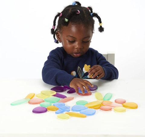 Translucent Junior Rainbow Pebbles® - Pk36-Additional Need,EDX,Fine Motor Skills,Light Box Accessories,Stock,Visual Sensory Toys-Learning SPACE