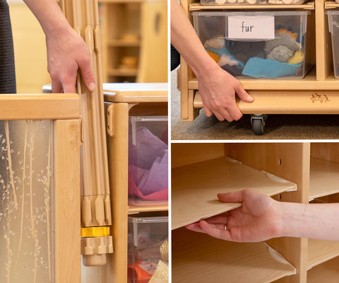 Tray unit 71 x 61 cm with Deep & Shallow Trays-Classroom Furniture,Dropship,Furniture,Library Furniture,Sensory Room Furniture,Storage,Trays,Wellbeing Furniture-Learning SPACE