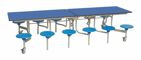 Twelve Seat Rectangular Mobile Folding Table - Suitable for age group 7 – 11 years-Dining Furniture,Dining Tables,Folding Table,Furniture,Mobile Tables-Royal-Blue-9SRL101227-R-BL-Learning SPACE