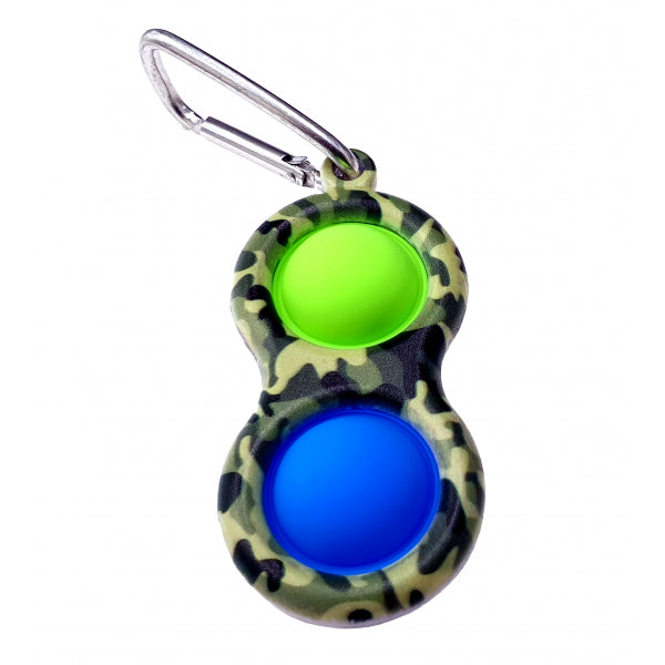 Twin Bubble Push Popping Keychain-ADD/ADHD,Calmer Classrooms,Calming & Anxiety,Cause & Effect Toys,Fidget,Games & Toys,Helps With,Neuro Diversity,Push Popper,Stocking Stuffers,Stress Relief,Toys for Anxiety-Learning SPACE
