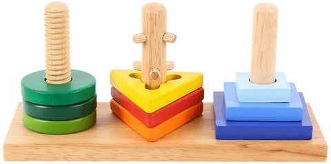 Twist and Turn Puzzle-Baby Wooden Toys,Bigjigs Toys,Maths,Primary Maths,Shape & Space & Measure,Sound. Peg & Inset Puzzles,Stacking Toys & Sorting Toys,Stock-Learning SPACE