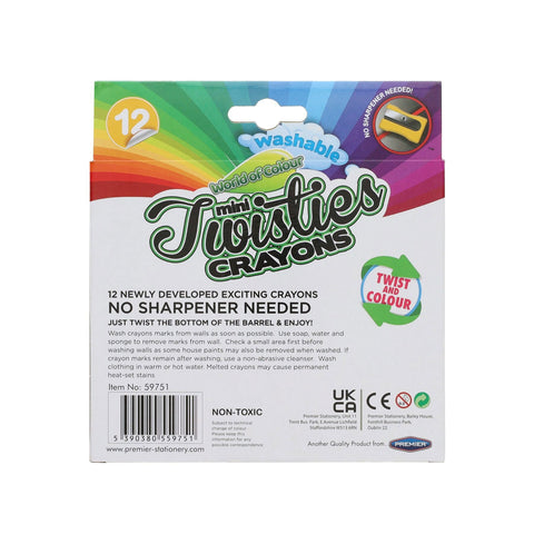 Twisties Crayons Pack of 12-Art Materials,Arts & Crafts,Back To School,Crayons,Drawing & Easels,Early Arts & Crafts,Primary Arts & Crafts,Stationery,World of Colour-Learning SPACE