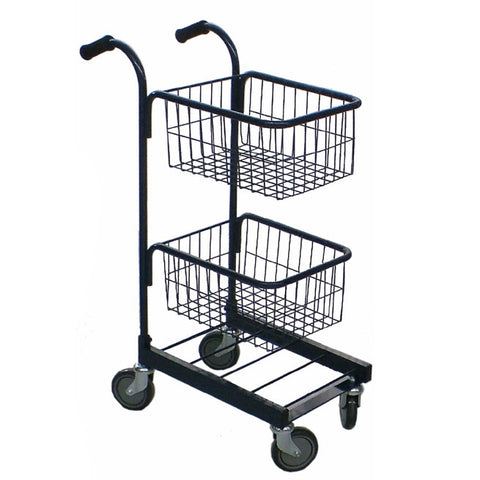 Two Shelf Basket Trolley-School Device Storage,School Trolley,Storage,Storage Bins & Baskets,Trolleys-Learning SPACE