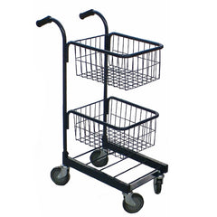 Two Shelf Basket Trolley-School Device Storage,School Trolley,Storage,Storage Bins & Baskets,Trolleys-Learning SPACE