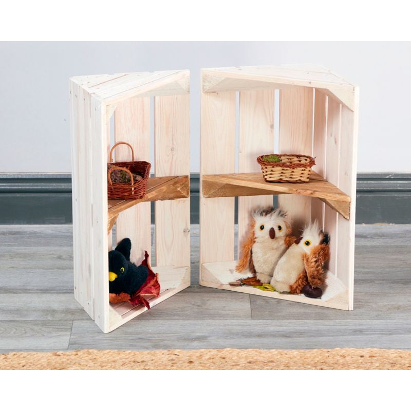 Two Toned Corner Crates 2Pk-Atelier,Classroom Furniture,Cosy Direct,Furniture,Library Furniture,Storage,Storage Bins & Baskets-Learning SPACE