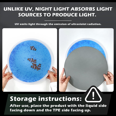 UV Round Aquarium Liquid Tiles, 4 Pack-Dropship,family fund bestsellers,SCOTEXCEL,Sensory Floor Tiles,UV Reactive,Visual Fun,Visual Sensory Toys-Learning SPACE