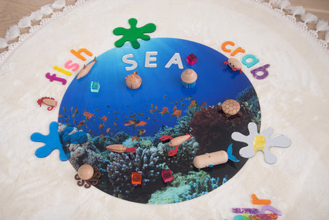 Under The Sea Discovery Play Mat-AllSensory,Light Box Accessories,TickiT,Underwater Sensory Room,Visual Sensory Toys-Learning SPACE