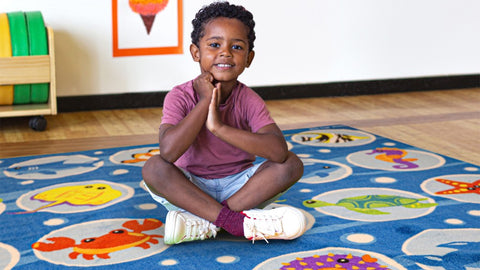 Under the Sea™ Large Square Placement 3mx3m Carpet-Dropship,Kit For Kids,Mats & Rugs,Placement Carpets,Rugs,Square,Underwater Sensory Room,Wellbeing Furniture,World & Nature-Learning SPACE