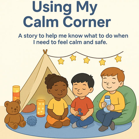 Using My Calm Corner Safe Space – Editable Social Story (Printable Word Template)-Calmer Classrooms,Calming & Anxiety,Calming and Relaxation,Early Years Sensory Play,Meltdown Management,Nooks dens & Reading Areas,Play Dens,Sensory Avoidance,Sensory Dens,Sensory Seeking,Social Stories & Games & Social Skills,Stress Relief,Toys for Anxiety-Learning SPACE