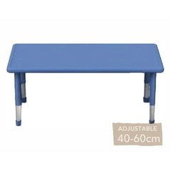 Valencia Adjustable Rectangle Table Blue 40cm-60cm-Classroom Table,Height Adjustable,Metal,Rectangular,Table,Tables,Valencia-Learning SPACE