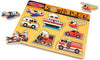 Vehicles Sound Puzzle - 8 Pieces-Baby Wooden Toys,Sound,Sound. Peg & Inset Puzzles,Stock-Learning SPACE