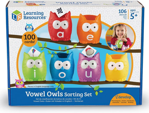 Vowel Owls™ Sorting Set-Early Years Literacy,Games & Toys,Learn Alphabet & Phonics,Learning Resources,Literacy,Literacy Toys-Learning SPACE