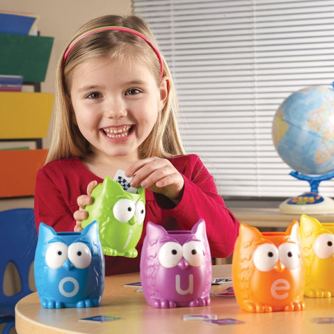 Vowel Owls™ Sorting Set-Early Years Literacy,Games & Toys,Learn Alphabet & Phonics,Learning Resources,Literacy,Literacy Toys-Learning SPACE