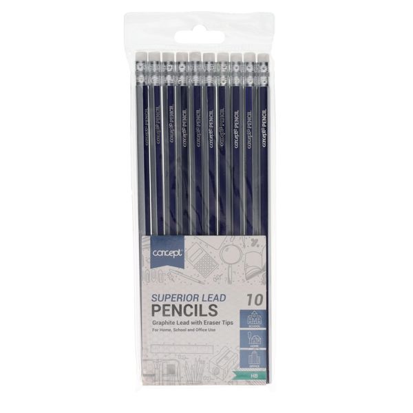 Wallet of 10 HB Rubber Tipped Pencils by Proscribe-Pens & Pencils,Stationery-Learning SPACE