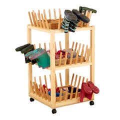 Welly Boot Storage Trolley - 3 Shelves-Cloakroom,Cosy Direct,Cosy Outdoor,Storage,Trolleys,Wellbeing Furniture-Learning SPACE