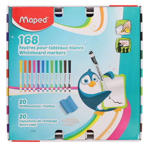 Whiteboard Markers X 168 School Pack-Art Materials,Art Pack,Arts & Crafts,Early Arts & Crafts,Primary Arts & Crafts-Learning SPACE