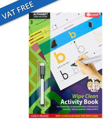 Wipe Clean Activity Book - Alphabet Lower Case Letters-Dyslexia,Early Years Books & Posters,Eco Friendly,Learn Alphabet & Phonics,Learning Difficulties,Ormond,Primary Literacy,Primary Travel Games & Toys,Stock-Learning SPACE