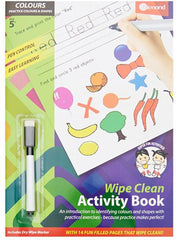 Wipe Clean Activity Book - Colours And Shapes-Calmer Classrooms,Early Years Books & Posters,Helps With,Learn Alphabet & Phonics,Maths,Ormond,Primary Literacy,Primary Maths,Primary Travel Games & Toys,Shape & Space & Measure,Stock-Learning SPACE