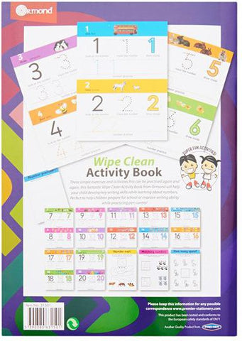 Wipe Clean Activity Book - Numbers 1 - 20-Calmer Classrooms, Counting Numbers & Colour, Early Years Books & Posters, Early Years Maths, Helps With, Maths, Ormond, Primary Maths, Primary Travel Games & Toys, Stock-Learning SPACE