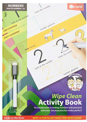 Wipe Clean Activity Book - Numbers 1 - 20-Calmer Classrooms, Counting Numbers & Colour, Early Years Books & Posters, Early Years Maths, Helps With, Maths, Ormond, Primary Maths, Primary Travel Games & Toys, Stock-Learning SPACE