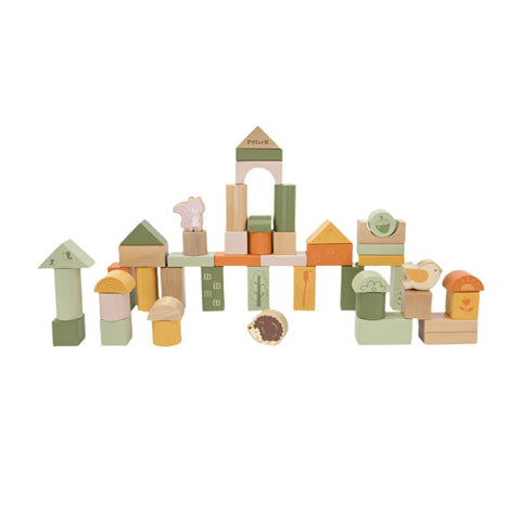 Wooden Blocks – Forest Friends Building Set (50 Pieces)-Atelier,Building Blocks,SCOTEXCEL,TickiT,Wooden Toys-Learning SPACE