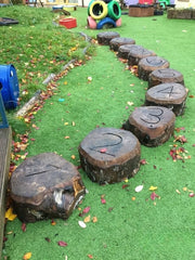 Wooden Boulder Numbers 1-10-Balancing Equipment, Cosy Direct, Forest School & Outdoor Garden Equipment, Gross Motor and Balance Skills, Outdoor Classroom, Outdoor Furniture, Outdoor Play-Learning SPACE