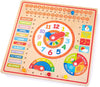 Wooden Calendar, Clock Days & Months-Bigjigs Toys,Calmer Classrooms,Early Years Books & Posters,Early Years Maths,Helps With,Life Skills,Maths,Planning And Daily Structure,Primary Maths,PSHE,Sand Timers & Timers,Schedules & Routines,Sound. Peg & Inset Puzzles,Time,Transitioning and Travel,Wooden Toys-Learning SPACE