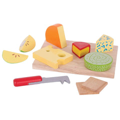 Wooden Cheese Board Set - Play Food-Baby Wooden Toys,Bigjigs Toys,Christmas,Imaginative Play,Kitchens & Shops & School,Play Food,Play Kitchen Accessories,Pretend play,Role Play,SCOTEXCEL,Speaking & Listening,Wooden Toys-Learning SPACE