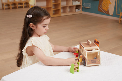 Wooden Coffee Truck Playset-Games & Toys, Viga Activity Wall Panel, Wooden Toys-Learning SPACE