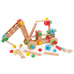 Wooden Construction Set with Tools-Additional Need,Early years Games & Toys,Engineering & Construction,Farms & Construction,Fine Motor Skills,Helps With,Imaginative Play,S.T.E.M,Tidlo Toys,Wooden Toys-Learning SPACE