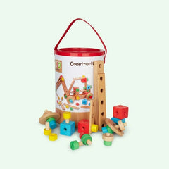 Wooden Construction Set with Tools-Additional Need,Early years Games & Toys,Engineering & Construction,Farms & Construction,Fine Motor Skills,Helps With,Imaginative Play,S.T.E.M,Tidlo Toys,Wooden Toys-Learning SPACE