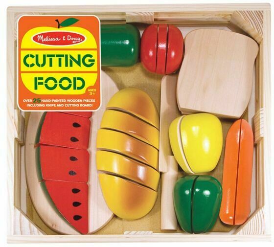 Wooden Cutting Food - Play Food-Fractions Decimals & Percentages,Imaginative Play,Kitchens & Shops & School,Maths,Maths Toys,Play Food,Primary Maths,Stock,Wooden Toys-Learning SPACE