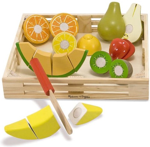 Wooden Cutting Fruit - Play Food-Baby Wooden Toys, Fractions Decimals & Percentages, Imaginative Play, Kitchens & Shops & School, Maths, Play Food, Pretend play, Primary Maths, Stock-Learning SPACE