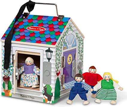 Wooden Doorbell House - Locks, Latches and Bells-Baby Wooden Toys,Dolls & Doll Houses,Games & Toys,Imaginative Play,Stock-Learning SPACE