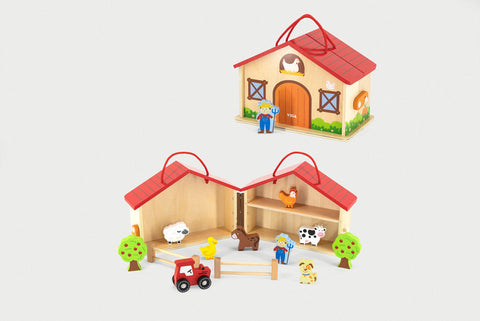 Wooden Farm Play Set-Farms & Construction, Games & Toys, Viga Activity Wall Panel, Wooden Toys-Learning SPACE