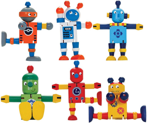 Wooden Flexi Robot-Discontinued,Fidget,Pocket money,Stock,Stocking Stuffers,Tobar Toys,Wooden Toys-Learning SPACE