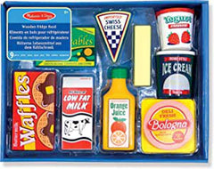 Wooden Fridge Food - Play Food-Baby Wooden Toys, Gifts For 2-3 Years Old, Imaginative Play, Kitchens & Shops & School, Play Food, Stock-Learning SPACE