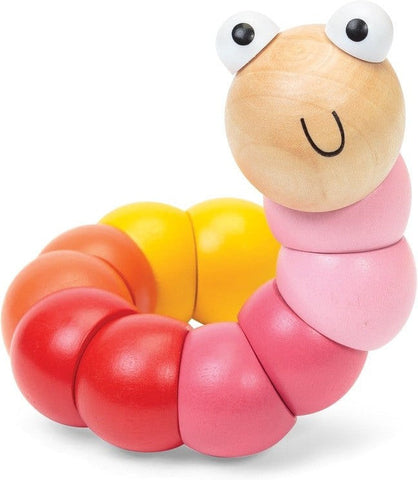 Wooden Jointed Worm-Fidget,Pocket money,Stock,Stocking Stuffers,Tobar Toys,Wooden Toys-Learning SPACE