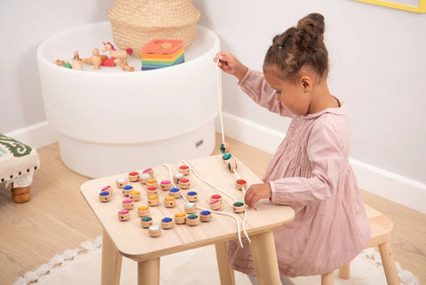 Wooden Lacing Jewels-Fine Motor Skills,Lacing,TickiT,Visual Fun,Visual Sensory Toys-Learning SPACE