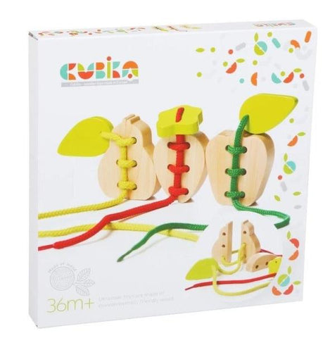 Wooden Lacing Toy - Fruits-Dyspraxia,Fine Motor Skills,Games & Toys,Gifts For 3-5 Years Old,Lacing,Threading,Wooden Toys-Learning SPACE